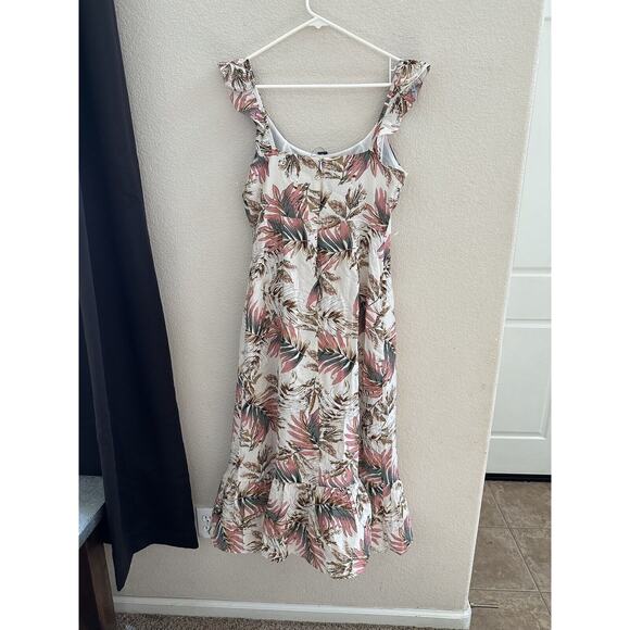 Coco Cabana Sleeveless Flutter Sleeve Leaf Shift Dress Size Large NWT - Picture 7 of 10